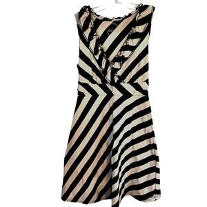 ING Women's Dress Medium M Brown Black Sleeveless Short  Sun Misses Size 8 10